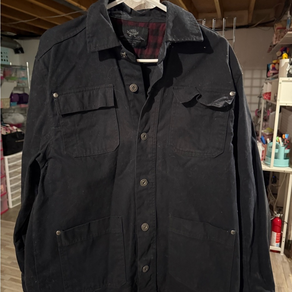 Men's Black Shirt Jacket